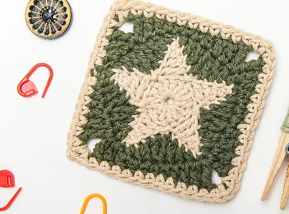 Solid Star Block Design Pattern